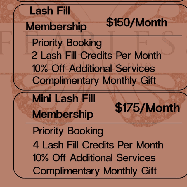 Mega Volume LASH FILL MEMBERSHIP at Fearless Beauty Lounge in Norman, OK