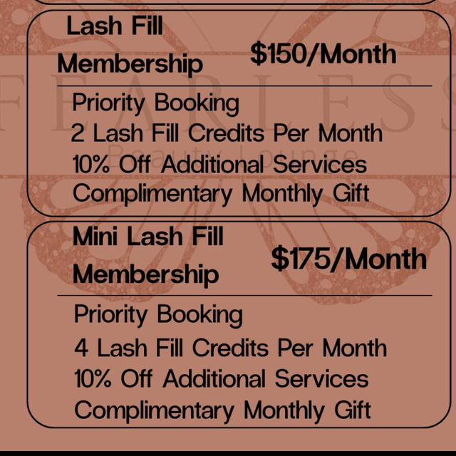 Hybrid LASH FILL MEMBERSHIP at Fearless Beauty Lounge in Norman, OK