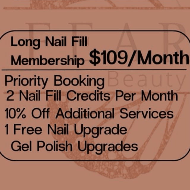 Long Nails Fill - Membership at Fearless Beauty Lounge in Norman, OK