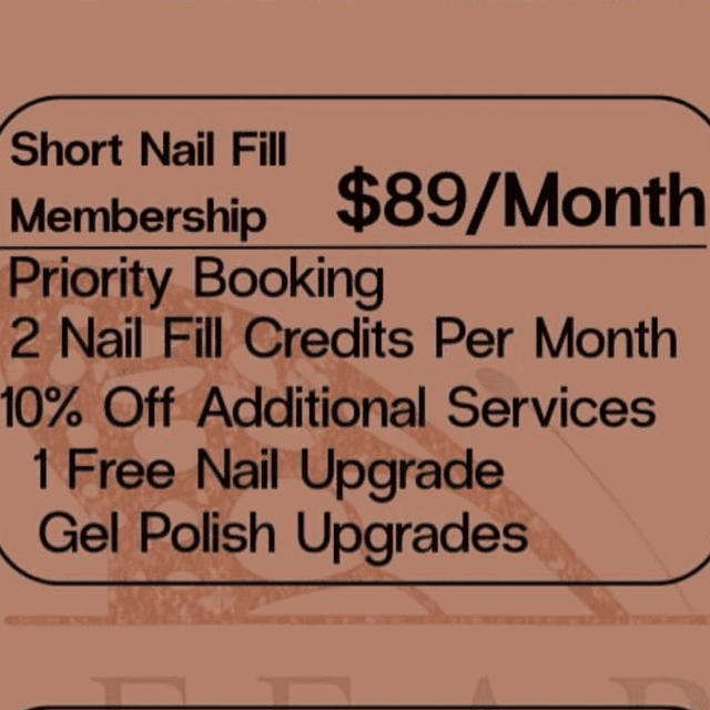 Short Fill- Nail Membership at Fearless Beauty Lounge in Norman, OK